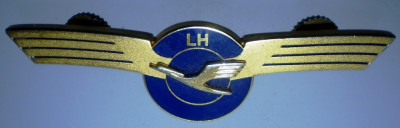 I.695 GERMANIA INSIGNA AVIATIE LH LUFTHANSA 58mm email BADGE foto