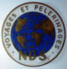 I.606 INSIGNA NDS VOYAGES ET PELERINAGES 27mm email, Europa
