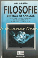 Filosofie. Sinteze Si Analize - Ioan N. Rosca foto