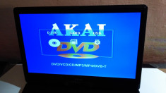 TV + DVD PLAYER PORTABIL + LCD 17.3 INCH + USB + SD CARD + TV DVB-T AKAI foto