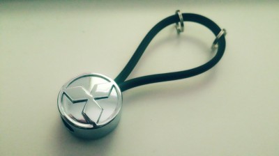 Breloc auto pentru MITSUBISHI metalic detaliu cauciuc foto