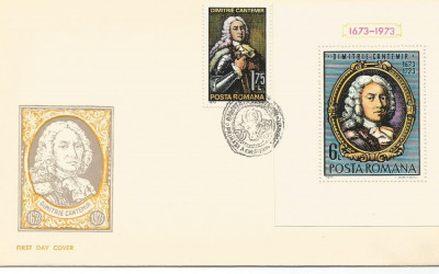 (No1) FDC ROMANIA -1973-Aniversari IV D Cantemir foto