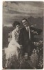 CPI (B8013) CARTE POSTALA - CUPLU PE O BANCA, BARBAT, FEMEIE, 1920