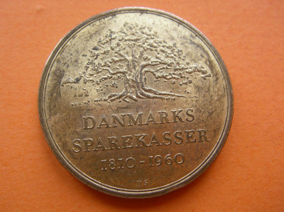 MEDALIE DANEMARKS SPAREKASSER 1810 - 1960 foto