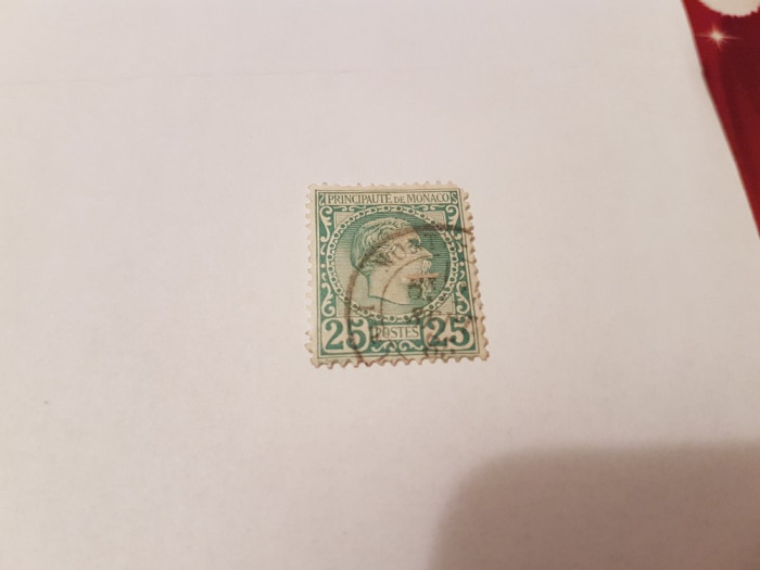 monaco 1885 regele carol/ 25c / 80 euro