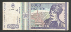 ROMANIA 5000 5.000 LEI 1993 [13] foto