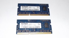Kit memorie 4 Gb DDR3 Laptop / Apple MAC (2 x 2 Gb) Elpida PC3-12800S /Dual foto
