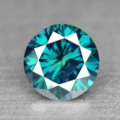 BRILIANT_LOGODNA_diamant taiat briliant albastru 0.20 ct,SI foto