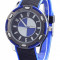 Ceas model sport WOMAGE BMW curea silicon moale BLUE + ambalaj cadou