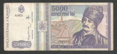 ROMANIA 5000 5.000 LEI 1993 [11] foto