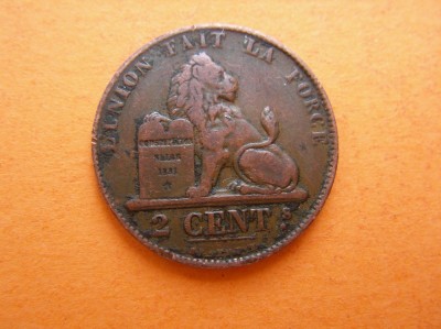 2 CENT 1864 BELGIA foto