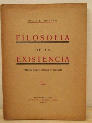 FILOSOFIA DE LA EXISTENCIA -JULIO E. MORENO foto