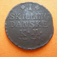 1 SKILLING DANSKE 1771 (DANEMARCA)