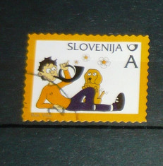 Timbru circulat Caine Catel Animale Comic Haios SLOVENIA 2+1 gratis RBK20719 foto