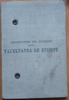 Carnet de student semnat de Dan Barbilian , alias poetul Ion Barbu , 1930 foto
