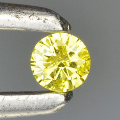 BRILIANT_LOGODNA_diamant taiat briliant galben 0.14 ct ,SI foto