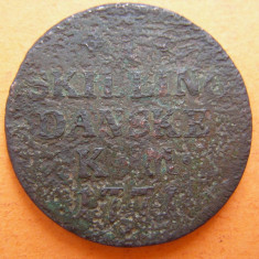 1 SKILLING DANSKE 1771 DANEMARCA