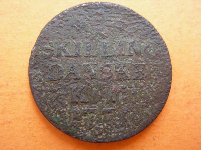 1 SKILLING DANSKE 1771 DANEMARCA foto