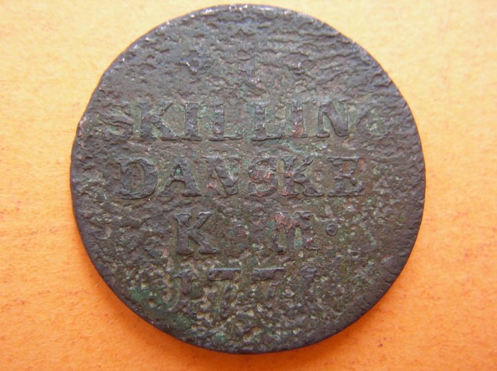 1 SKILLING DANSKE 1771 DANEMARCA