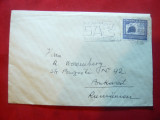 Plic circulat cu 25 pf Graf Zeppelin si stamp. publicitara SA 1938