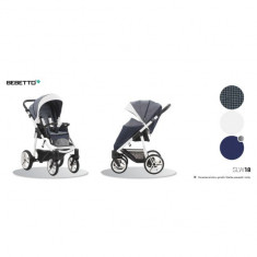 Carucior multifunctional 2 in 1 Nico SLW18 (Bleumarin cu Alb) Bebetto foto