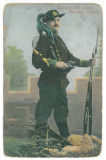2904 - Military, VANATOR, Romanian ARMY - old postcard - used, Circulata, Printata