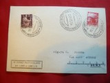 Carte Postala Concurs Aviatic la Florenta 1949 , cu stampile speciale
