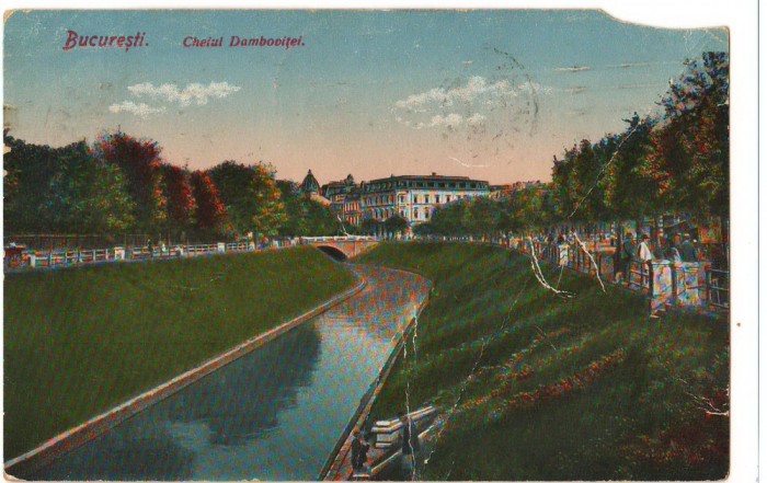 CPI (B8051) CARTE POSTALA - BUCURESTI. CHEIUL DAMBOVITEI, 1925