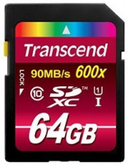 SD 64GB clasa 10 Transcend TS64GSDXC10U1 foto