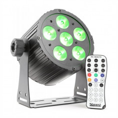 beamZ BAC406 Propar 6x18W 6-1 HEX DMX IR negru foto