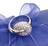 OFERTA-Inel placat cu aur alb si Swarovski- marimea 8,18 mm