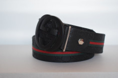 Curea Gucci Piele Ecologica Neagra foto