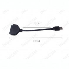 Adaptor cablu convertor SATA 7 15 PIN la USB 3.0 compatibil SSD HDD 2.5 inch foto