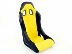 Set scaune auto sport galben cu negru DP041 - SSA49032 foto