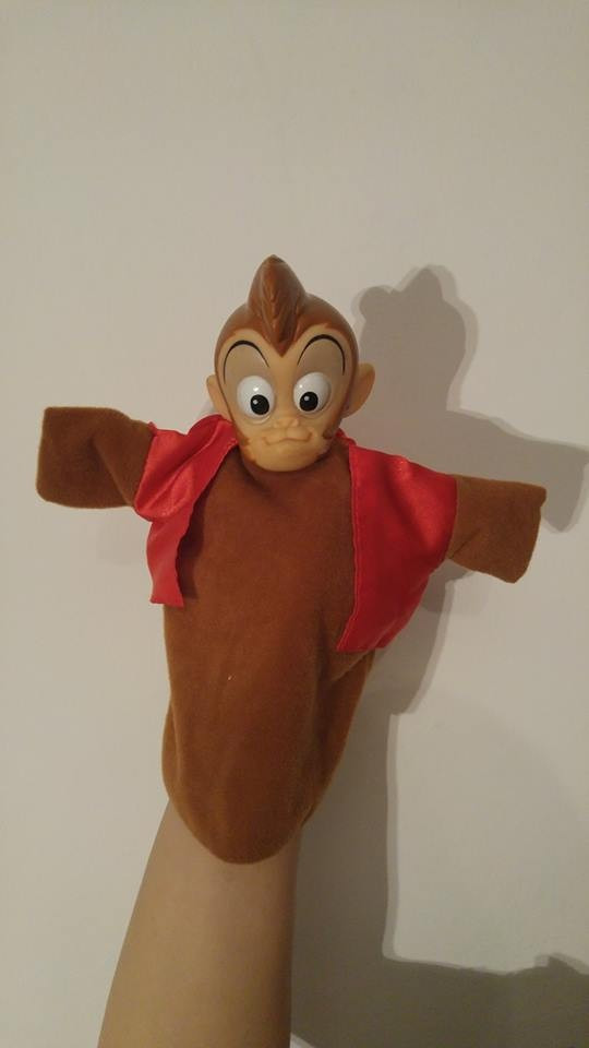 Marioneta teatru de papusi, papusa manuala, maimuta Abu personaj Disney  Aladin | arhiva Okazii.ro