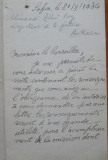Scrisoare diplomatica in franceza , Sofia ; Legatia turca , 1934
