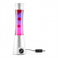 ONEconcept LavaBoy Lampa cu Bluetooth, Speaker BT 3.0 AUX-In sticla argintie / ro?u foto