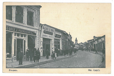 3721 - FOCSANI, Vrancea, magazine evreiesti - old postcard - used - 1917 foto