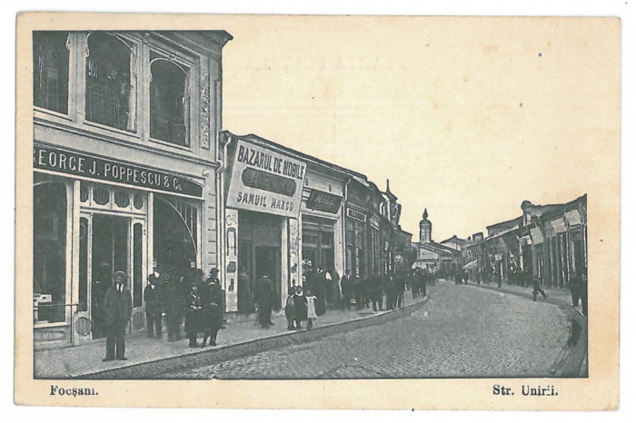 3721 - FOCSANI, Vrancea, magazine evreiesti - old postcard - used - 1917
