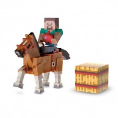 Minecraft, Steve &amp;amp; Chestnut Horse 8 cm foto