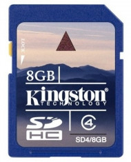 SD 8GB clasa 4 Kingston SD4/8GB foto