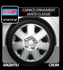 Capace ornament jante Classic 4buc - Argintiu/Crom - 13&amp;#039; - CRD-ALPIN67501 foto