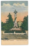 2903 - TURNU-SEVERIN, Traian statue - old postcard - used - 1936, Circulata, Printata