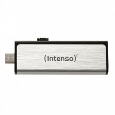 Stick USB 2.0 Intenso Mobile Line 8GB Negru - Argintiu foto