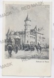 3681 - BUZAU, Market, Romania - old postcard - unused, Necirculata, Printata