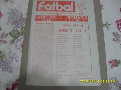 program UTA &amp;#039;70 - Romania&amp;#039;70 foto