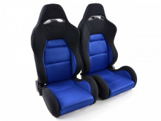 Set scaune auto sport albastru cu negru DP029 - SSA49126 foto