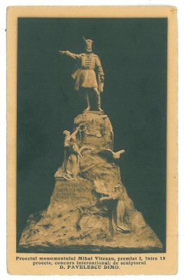3045 - CRAIOVA, Monument Mihai Viteazul - old postcard - unused foto