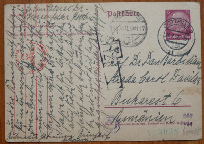 Carte postala expediata din Germania in 1941 lui Ion Barbu ( Dan Barbilian ) foto
