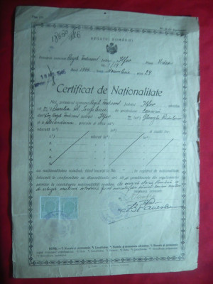 Certificat de Nationalitate 1944 foto